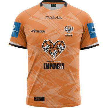 Wests Tigers 2025 Mens Training Tee